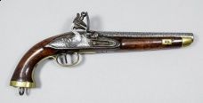 Broń palna Belgijski pistolet skałkowy z początku XIX w.