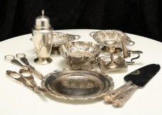 Srebro stołowe Różne srebrne przedmioty