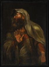 Malarstwo Król Saul z księgą