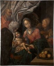 Malarstwo Święta rodzina ze św. Anną i aniołem