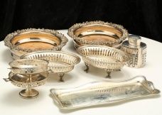 Srebro stołowe Różne srebrne przedmioty